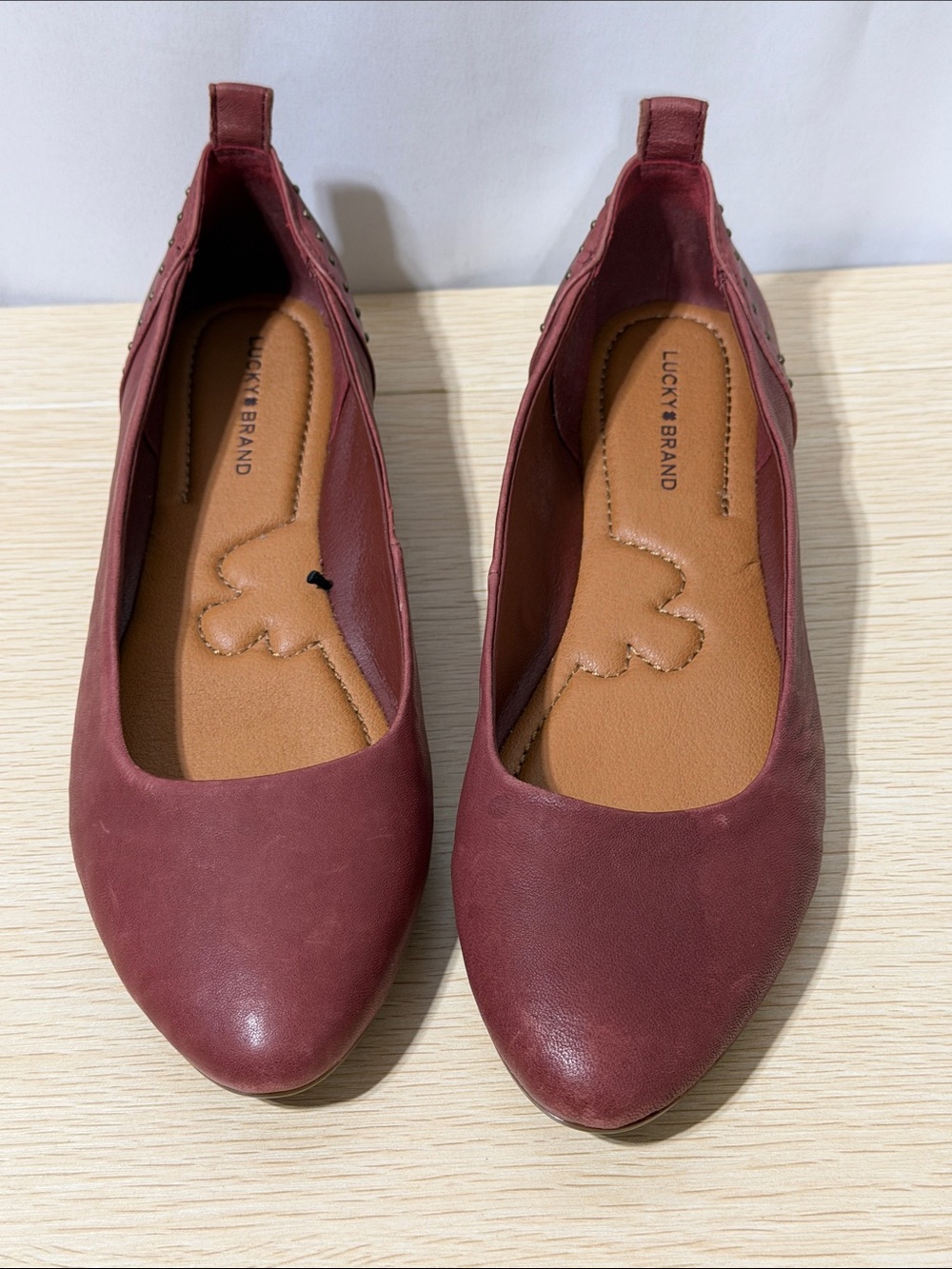 Lucky Brand Women's Wine Red Ballet Flats